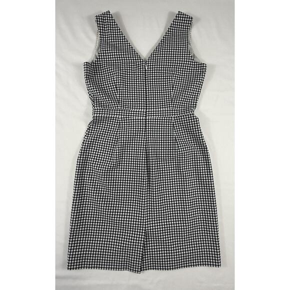 J.Crew V-neck seersucker dress in black gingham Sz 6 - Picture 11 of 16